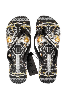 PHILIPP PLEIN FLIP FLOP - BLACK