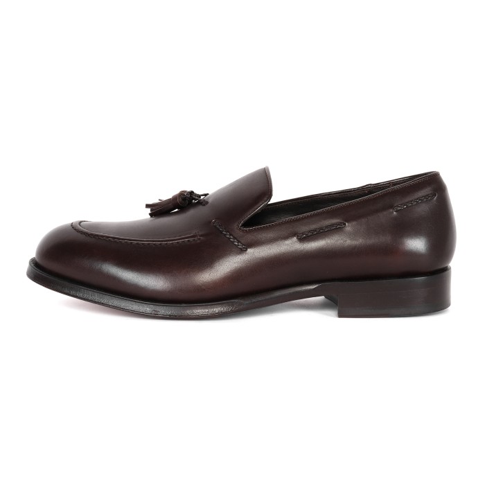 Belsire milano tassel loafer brown calfskin handmade Italy