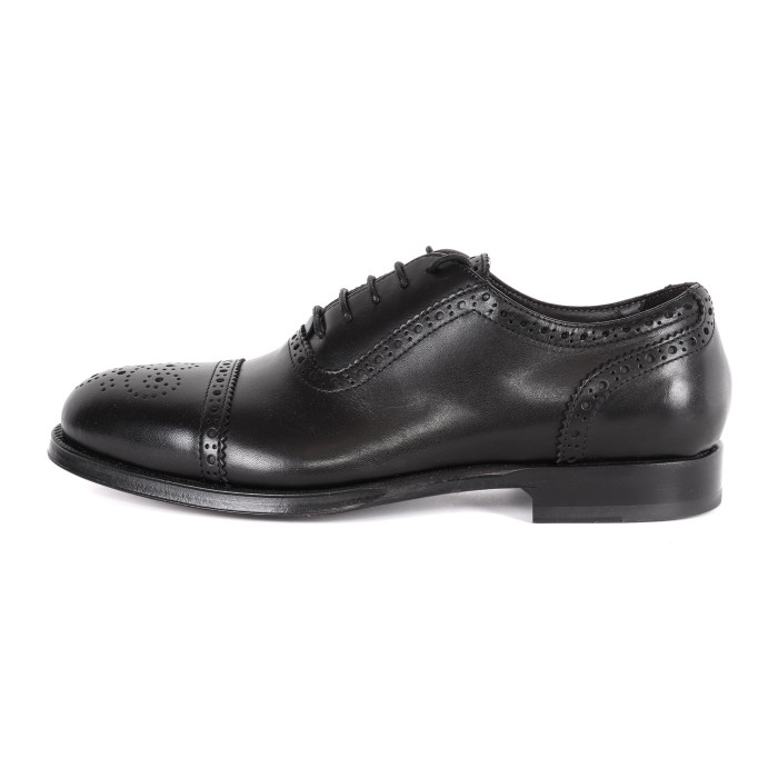 Belsire oxford brogue shoes black handmade Italy