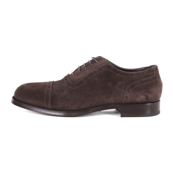 Belsire oxford brogue shoes brown suede handmade Italy