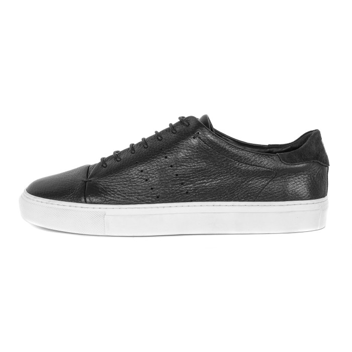 Belsire Milano sneakers black deerskin handmade Italy