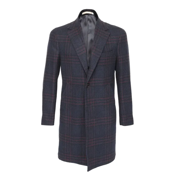 Eduardo De -Simone overcoat canvassed handmade napoli wool drapers