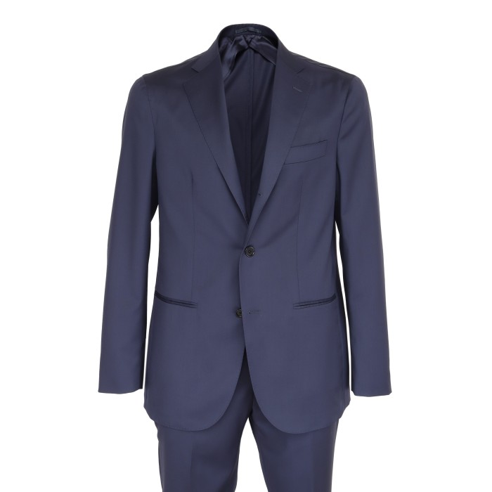 Eduardo De Simone suit blue Loro Piana 4 season
