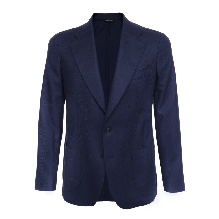 Ezzelino cashmere blazer blue