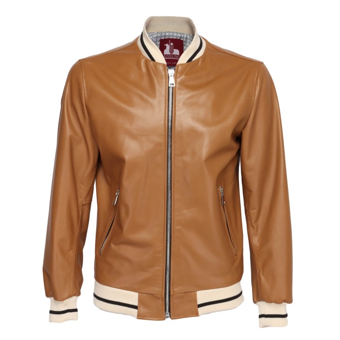 Ezzelino lambskin bomber