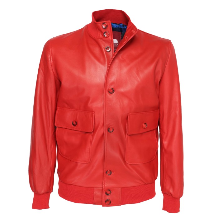 Ezzelino lambskin bomber