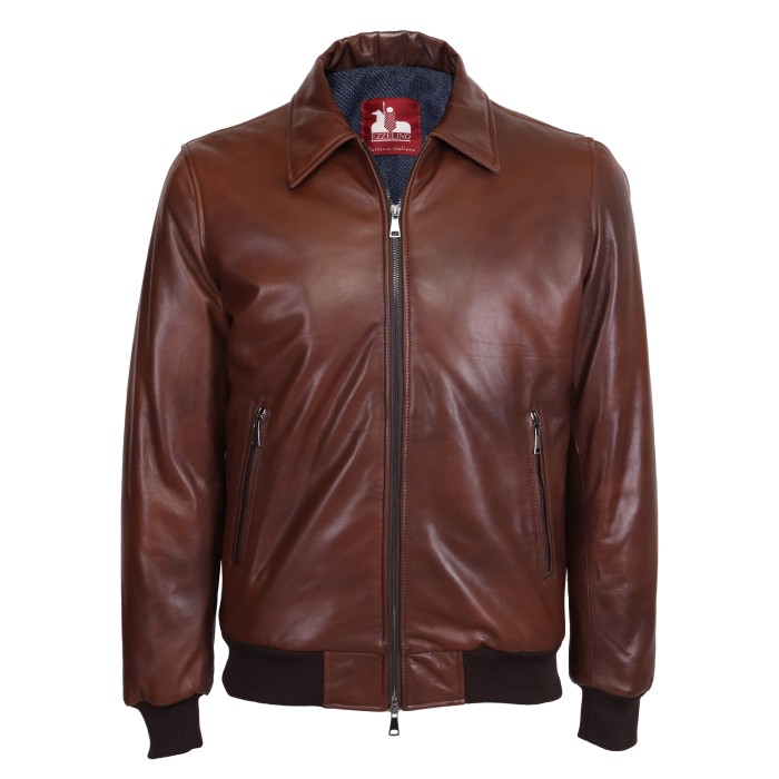Ezzelino lambskin bomber vicuna perù