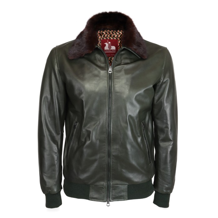 Ezzelino bomber jacket lambskin mink