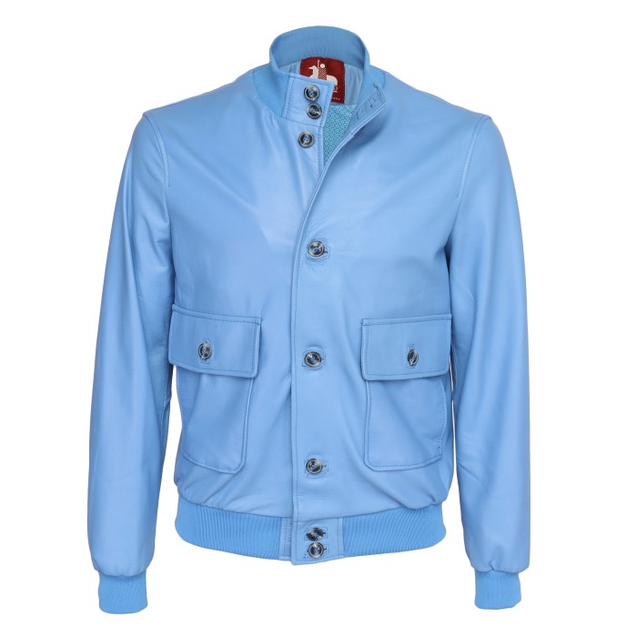 Ezzelino lambskin bomber Italy