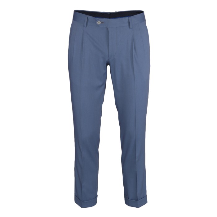 EZZELINO PANTS - LIGHT BLUE - STRETCH POLYESTER & VISCOSE Default