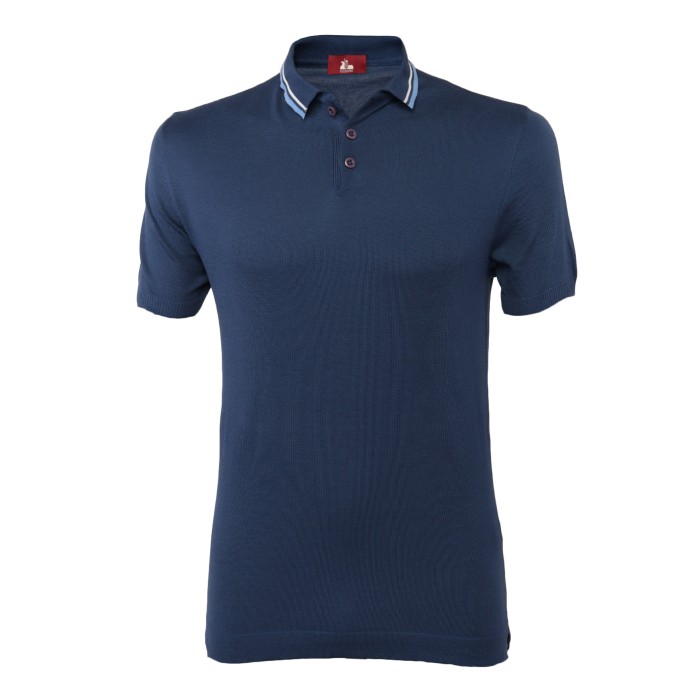 EZZELINO POLO SWEATER - BLUE - COTTON Default