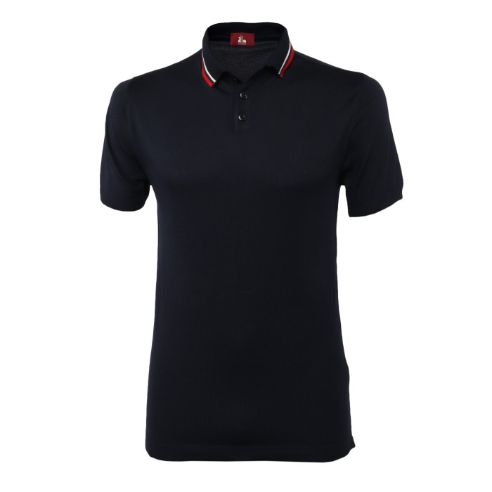 EZZELINO POLO SWEATER - NAVY BLUE - COTTON Default