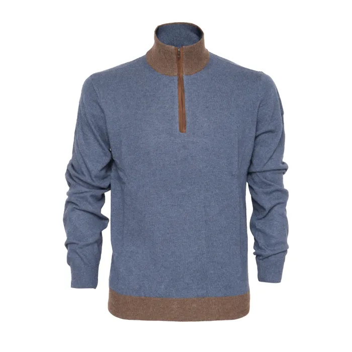 Ezzelino 1/2 zip mock neck sweater cashmere