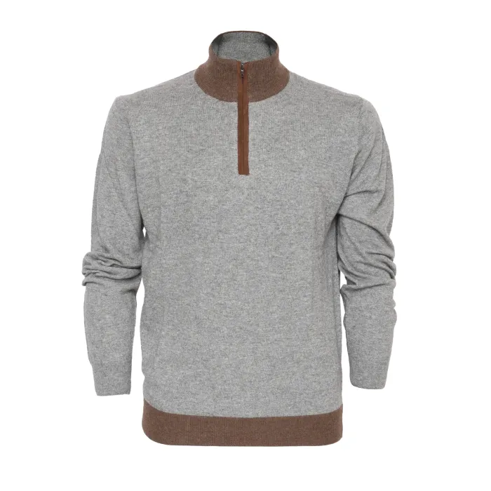 Ezzelino 1/2 zip mock neck sweater cashmere
