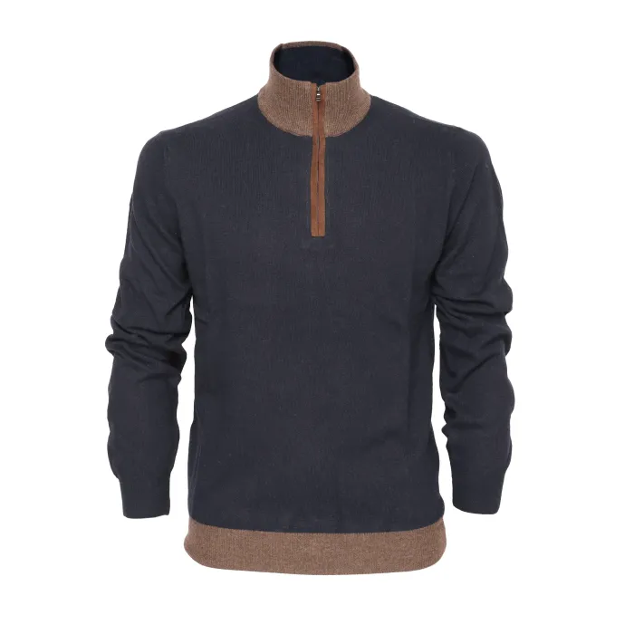 Ezzelino 1/2 zip mock neck sweater cashmere