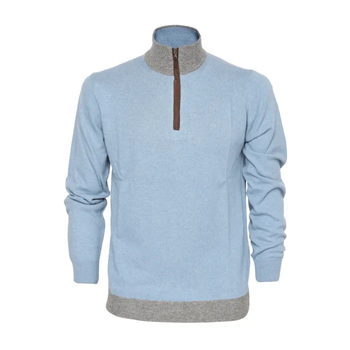 Ezzelino 1/2 zip mock neck sweater cashmere