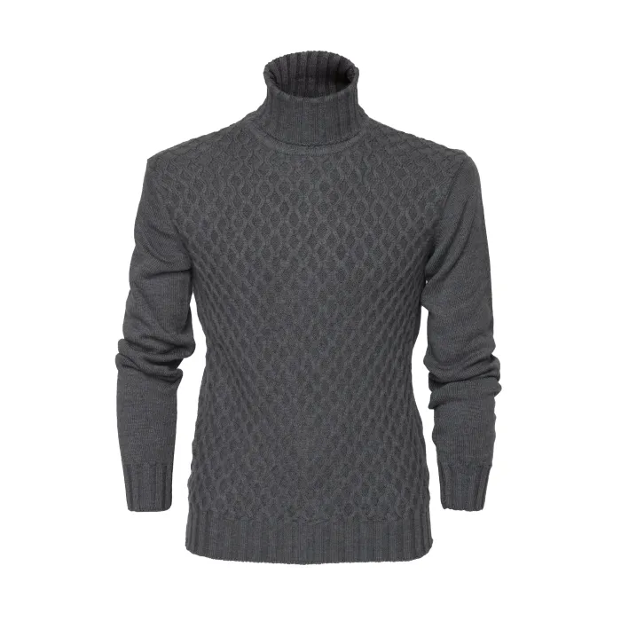 Ezzelino turtleneck sweater merino wool extrafine 6-ply