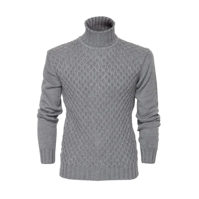 Ezzelino turtleneck sweater merino wool extrafine 6-ply