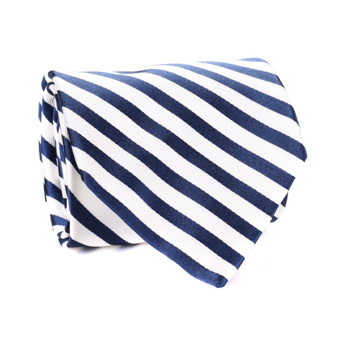 EZZELINO TIE - BLACK & WHITE - PURE SILK Default