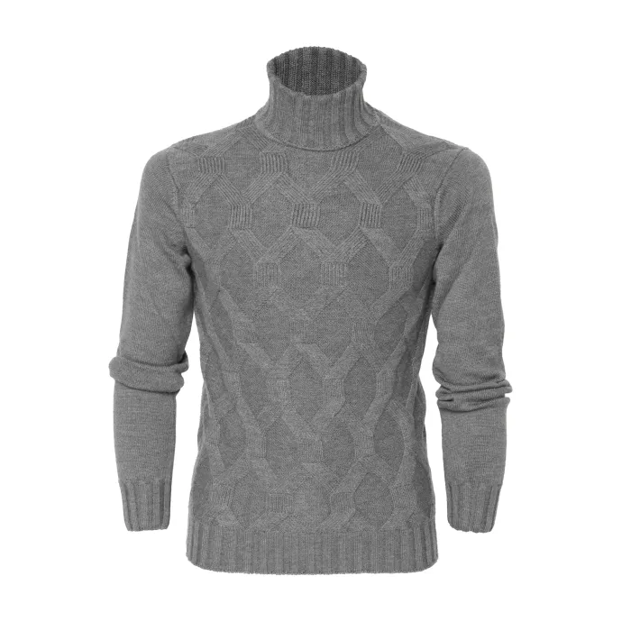Ezzelino turtleneck sweater extrafine merino wool Italy