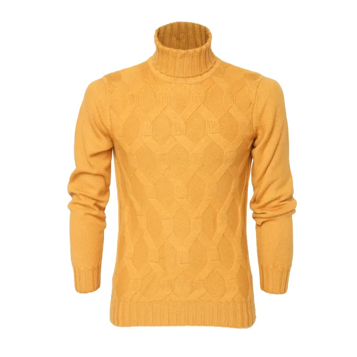 Ezzelino turtleneck sweater extrafine merino wool 6-ply italy
