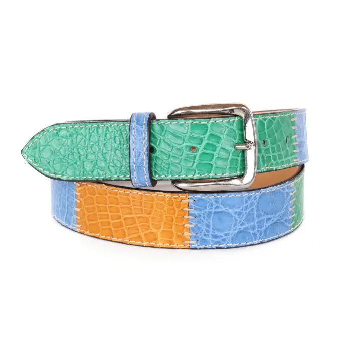 Fratelli Noviello belt genuine crocodile handcrafted napoli italy