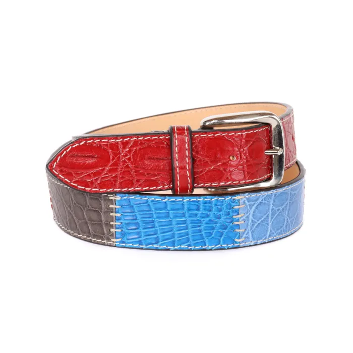 Fratelli Noviello belt genuine crocodile handcrafted napoli italy