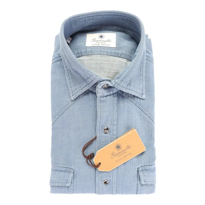 Giannetto Portofino shirt denim blue rg 1