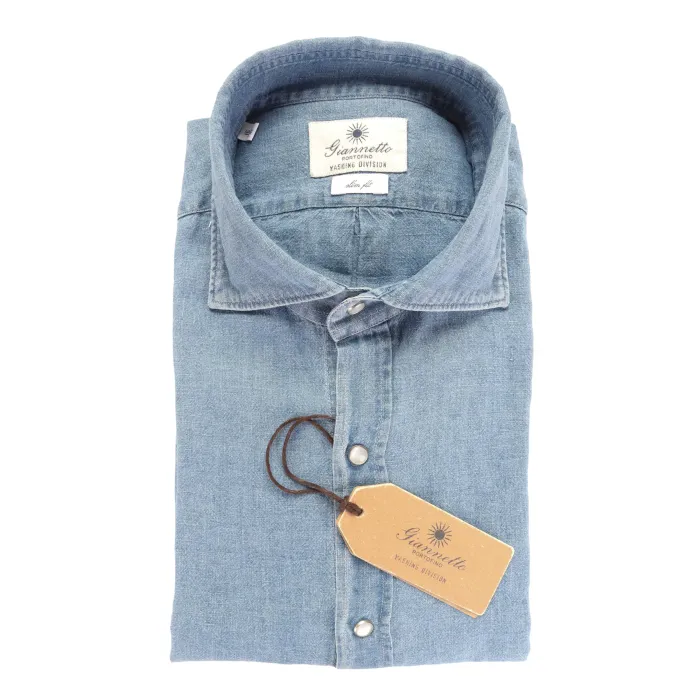 Giannetto Portofino shirt denim luxury Italy