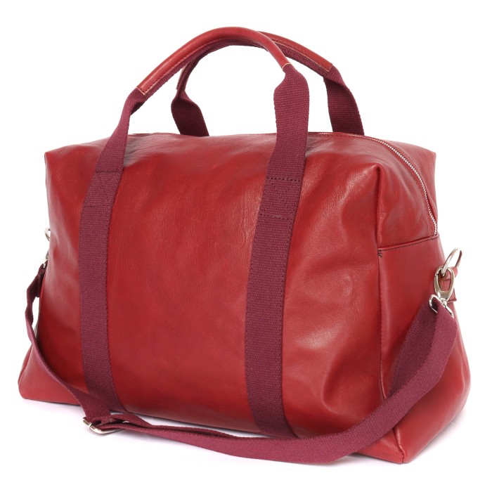 Labonia calfskin travel bag handmade Napoli