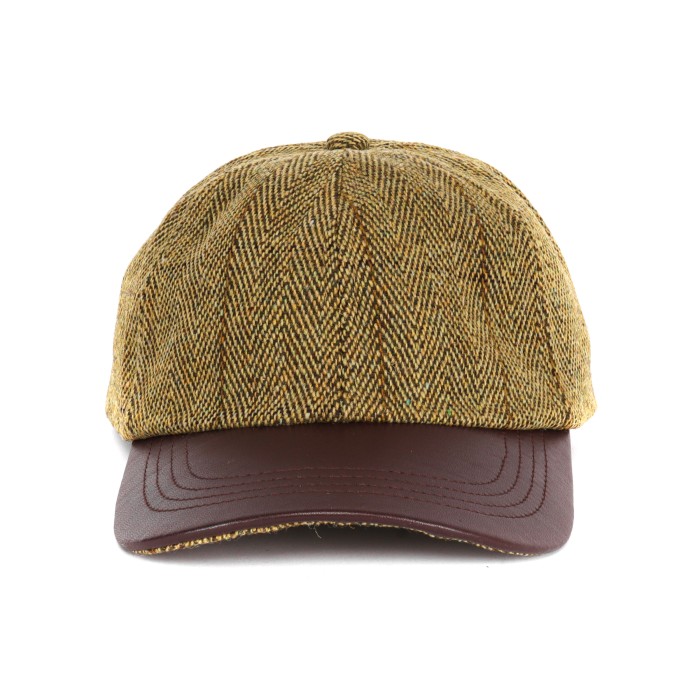 Oxford blue baseball cap United Kingdom tweed leather