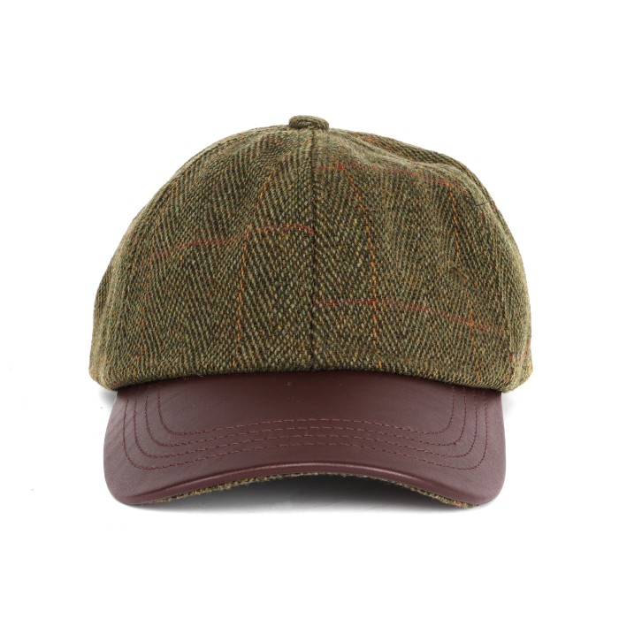 Oxford blue baseball cap United Kingdom tweed leather