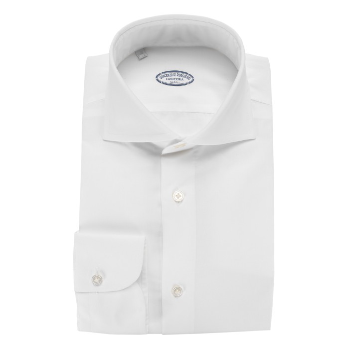 Vincenzo Di Ruggiero dress shirt handmade sartorial white poplin