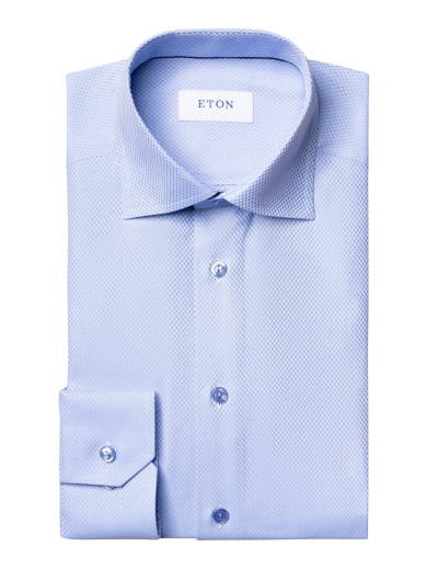 ETON DRESS SHIRT - SKY BLUE & WHITE - COTTON