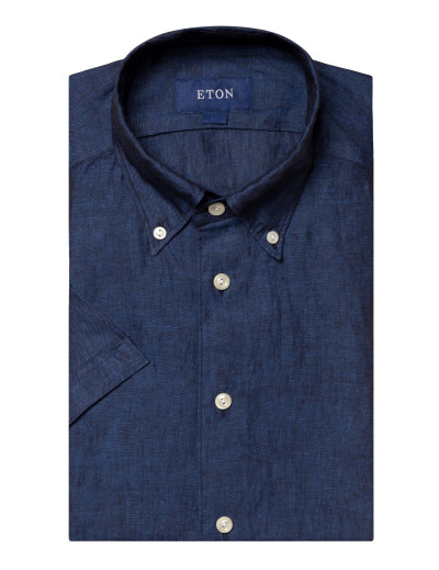 Eton shirt blue linen