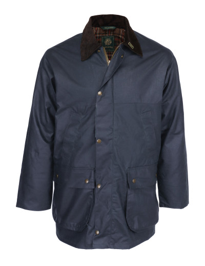 Oxford blue waxed jacket barbour