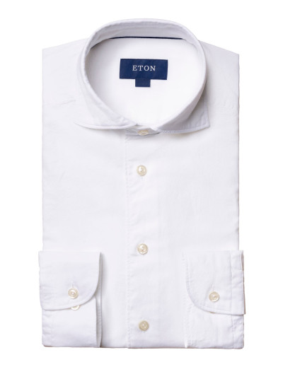 ETON DRESS SHIRT - WHITE - COTTON & SILK