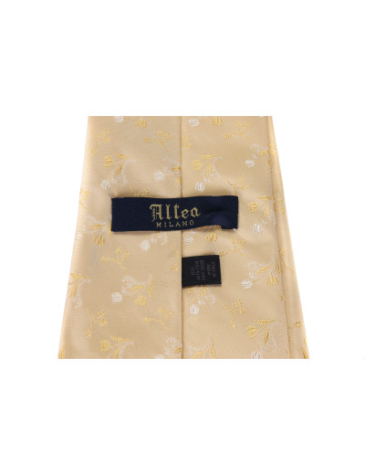 Altea milano ascot tie yellow floral silk