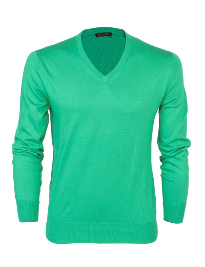 BALLANTYNE SWEATER - GREEN - COTTON