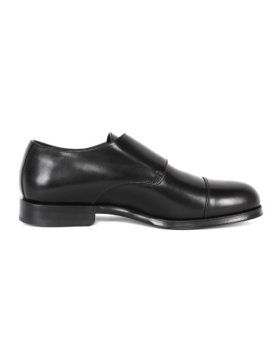 Belsire Milano double monk shoes black handmade Italy