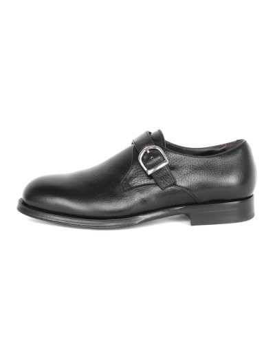 BELSIRE MILANO SINGLE BUCKLE SHOES - CALFSKIN  - BLACK