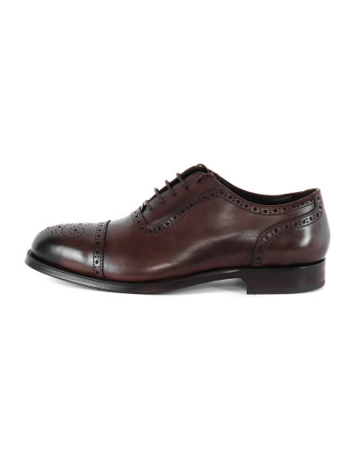 Belsire oxford brogue shoes brown handmade Italy