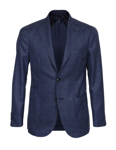 Eduardo De Simone sport coat blazer jacket handmade canvassed Napoli Loro Piana blue