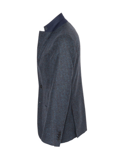 EDUARDO DE SIMONE SPORT COAT - BLUE & BLACK - WOOL