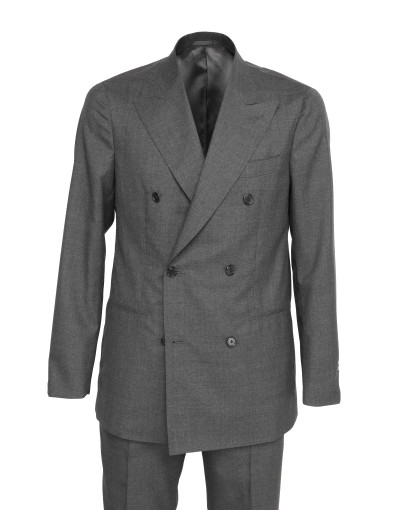 Eduardo De Simone suit grey drapers