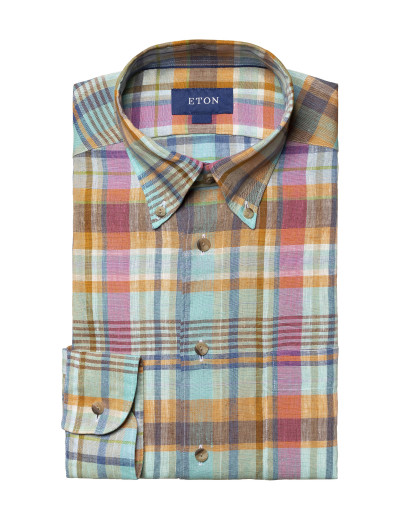 ETON SHIRT - MULTICOLOR - PURE LINEN