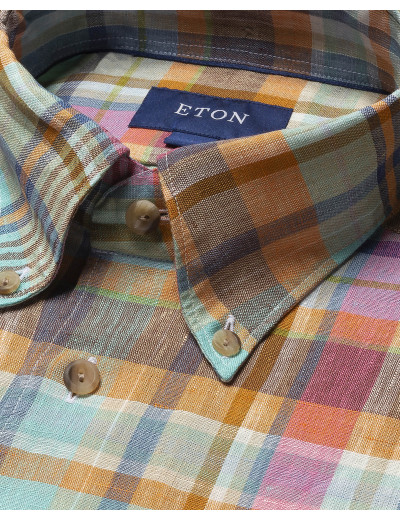 ETON SHIRT - MULTICOLOR - PURE LINEN