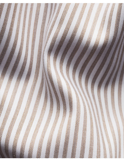 ETON SHIRT - WHITE & BROWN - COTTON