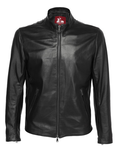 EZZELINO MOTORCYCLE JACKET - BLACK - LAMBSKIN