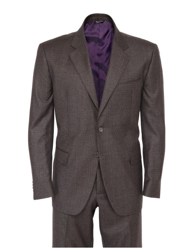 EZZELINO SUIT - BROWN - WOOL